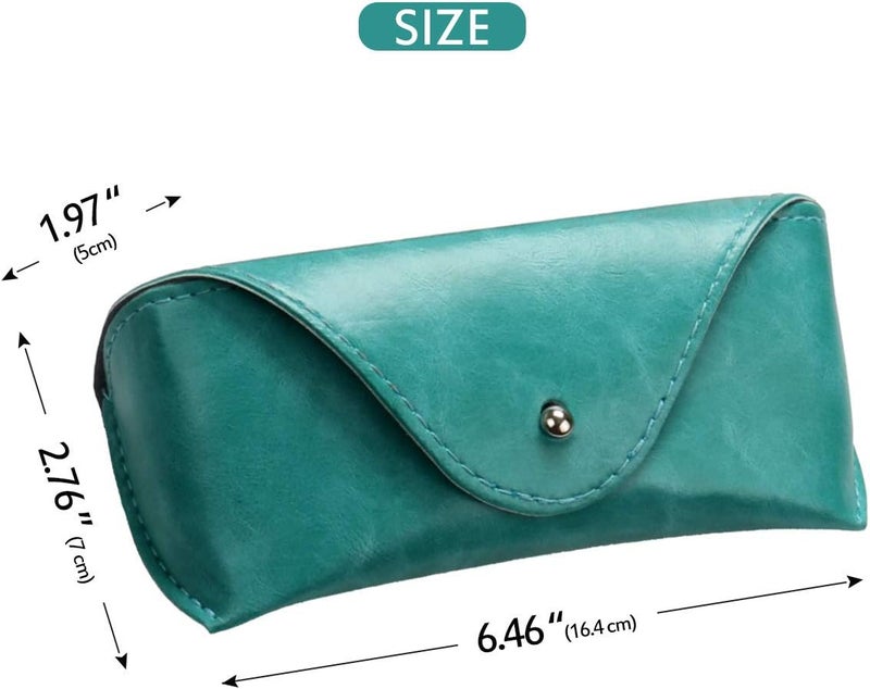 LogHog Portable Leather Glasses Case,Flexible Sunglasses Pouch Slim Case for Women Men Horizontal Eyeglass Case - Image 4